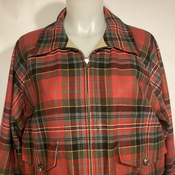 Ralph Lauren womens plaid wool jacket size large reversible to Tan jacket - Picture 2 of 11